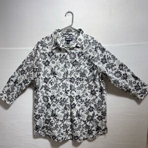Floral Button-Up Blouse
